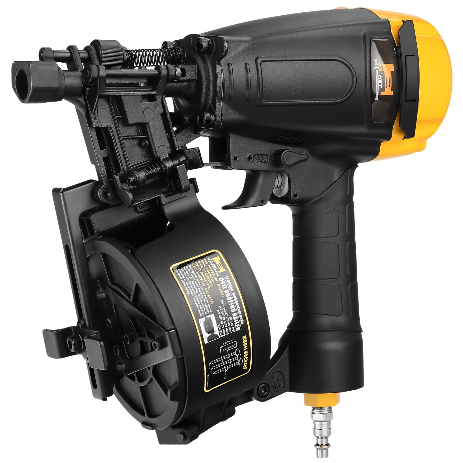 HBT HBCN45P 7/8" to 1-3/4" Coil Roofing Nailer with Magnesium Housing 11 GA Roofing Nail Gun