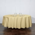 thumbnail image 4 of BalsaCircle Christmas Holidays 108" Champagne Round Polyester Tablecloth Linens Decoration, 4 of 8