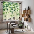 thumbnail image 5 of Country Leaves Kitchen Curtains 63 Inch Length, Green Leaf Branches Vine Botanical Rustic Tiers Curtains for Living Room Berdoom Bathroom, Light Filtering Drapes Window Treatment 2 Panels 42"Wx63"L, 5 of 8