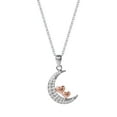 thumbnail image 4 of Believe by Brilliance, Women's Brass Pink Gold Plated Cubic Zirconia Pendant, 18" +2", 4 of 9
