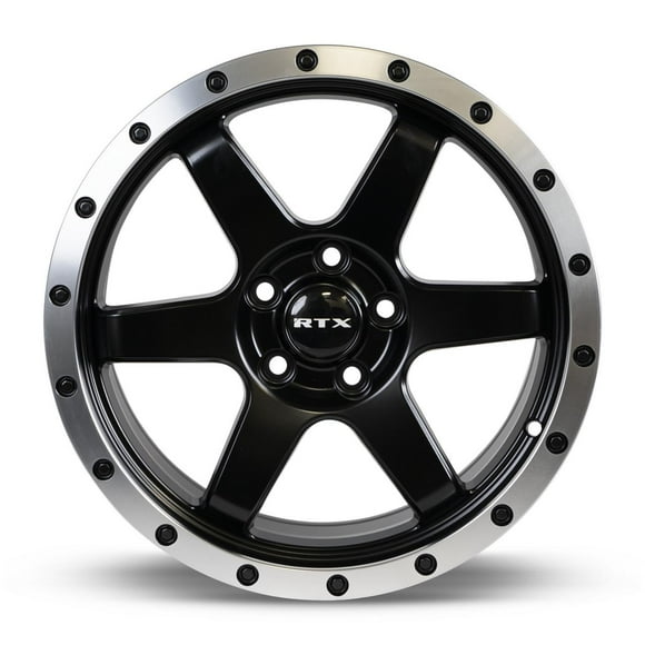 One Wheel RTX (RTX) | 083014 | Dakar | Satin Black Machined Edge Lip | 17x8 5x114.3 ET35 C