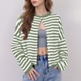 thumbnail image 2 of Yokua Cardigan Sweaters for Women Lightweight Knit Button Front Striped Cardigan Sweaters Trendy Oversized Sweater Coat, 2 of 7