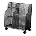 thumbnail image 4 of Estante de almacenamiento con ruedas para esterilla de yoga, organizador de suministros para mancuernas, hogar Negro, 4 of 8
