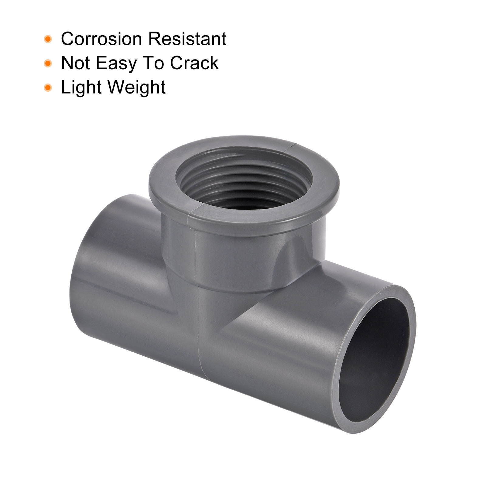 Uxcell Tee Pipe Fitting G1/2 Female Thread 3/4