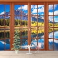 thumbnail image 3 of Idea4wall 4pcs Vies from French Window Peel and Stick Wallpaper Removable Wall Murals Large Wall Stickers for Home Decoration, 66"x24", 3 of 5