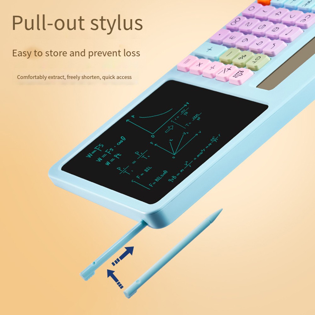12-Digit Solar Calculator with LCD Writing Board - Perfect for Work & Study!
