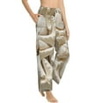 thumbnail image 3 of Kdxio Women's Comfy Stretch Starfish and Sea ShellsPrint Drawstring Pajama Pants-Large, 3 of 9