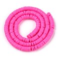 thumbnail image 3 of 10strands Flat Round Handmade Polymer Clay Beads Disc Heishi Beads for Hawaiian Earring Bracelet Necklace Jewelry Making Magenta 6x1mm Hole: 2mm about 353~378pcs/strand 17.7 inch, 3 of 7