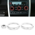thumbnail image 1 of Air Conditioning Knobs Trim  Air Conditioning Knob Circle  Air Conditioning Knob Ring  Car Trim Accessory 3Pcs/Set Aluminum Air Conditioning Knobs Circle Trim Fit For Landrover, 1 of 8