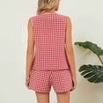 thumbnail image 6 of Women’s Summer Casual 2 Piece Short Sets 2026 Button Suit Vest Tops Shorts Dressy Business Work Outfits 2 Piece Sets For Women, 6 of 9