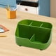 thumbnail image 5 of Rotating Desk Organizer Tray with Multiple Compartments, Plastic Storage Caddy for Office Supplies, Pen Pencil Brush Holder, Bathroom Countertop Art Craft Supply Organizer for Home School Office Use, 5 of 6