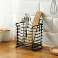 thumbnail image 5 of Iron Chopsticks Holder Hanging Cutlery Drying Basket Draining Chopsticks Rack Tableware Organizer (Black), 5 of 9