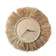 thumbnail image 1 of Reloj de pared grande de estilo nórdico con agujas de paja, hecho a mano, 1 of 5