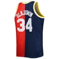 thumbnail image 3 of Men's Mitchell & Ness Hakeem Olajuwon Navy/Red Houston Rockets Big & Tall Hardwood Classics 1993/94 Split Swingman, 3 of 3