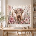 thumbnail image 5 of Highland Cow in a Pastel Rose Garden, Serene Watercolor for Animal Lovers, Floral Farmhouse Decor, Housewarming Gift, Tapestry Wall Hanging for Bedroom and Living Room, 5 of 7