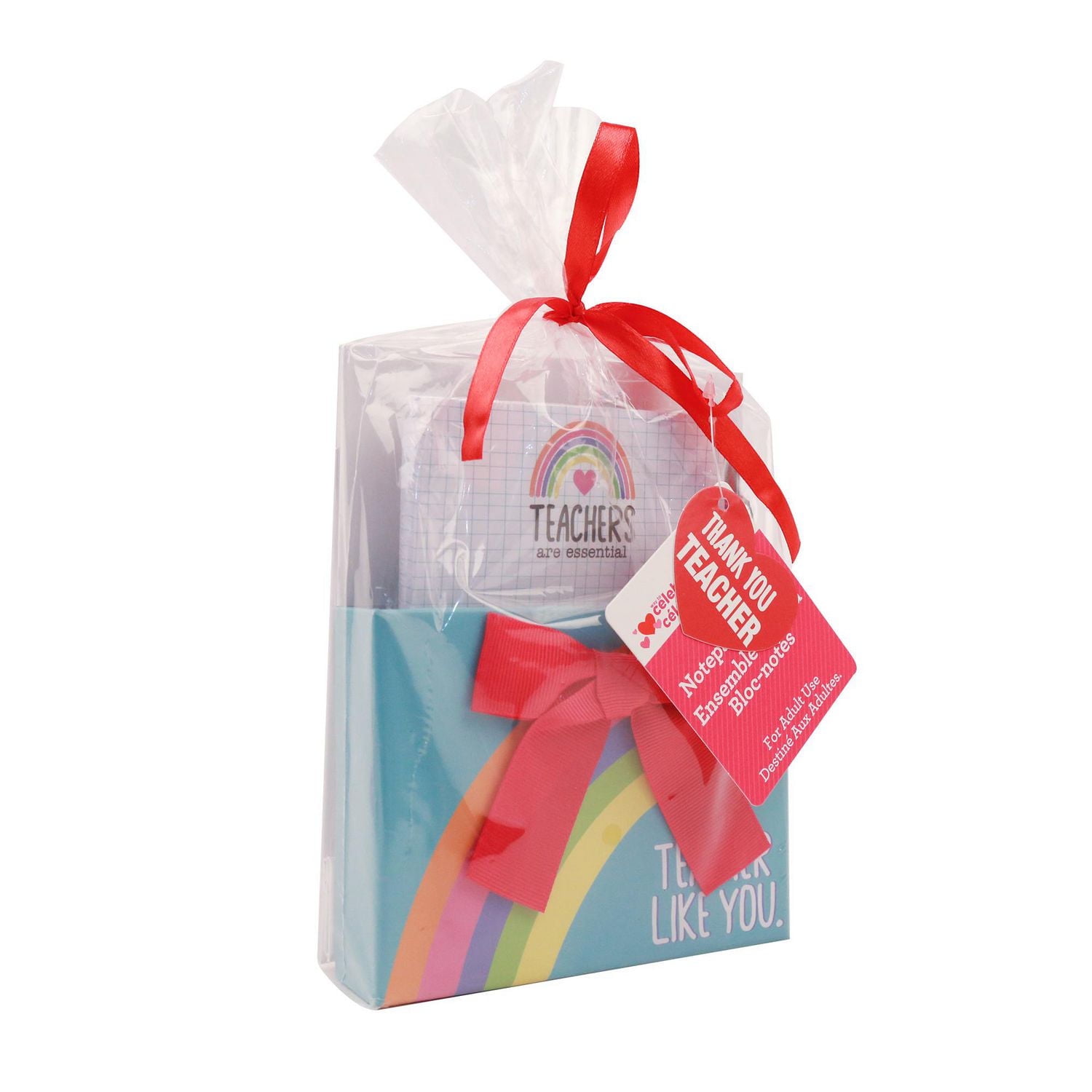 Way To Celebrate RAINBOW NOTEPAD SET VALENTINE DECOR