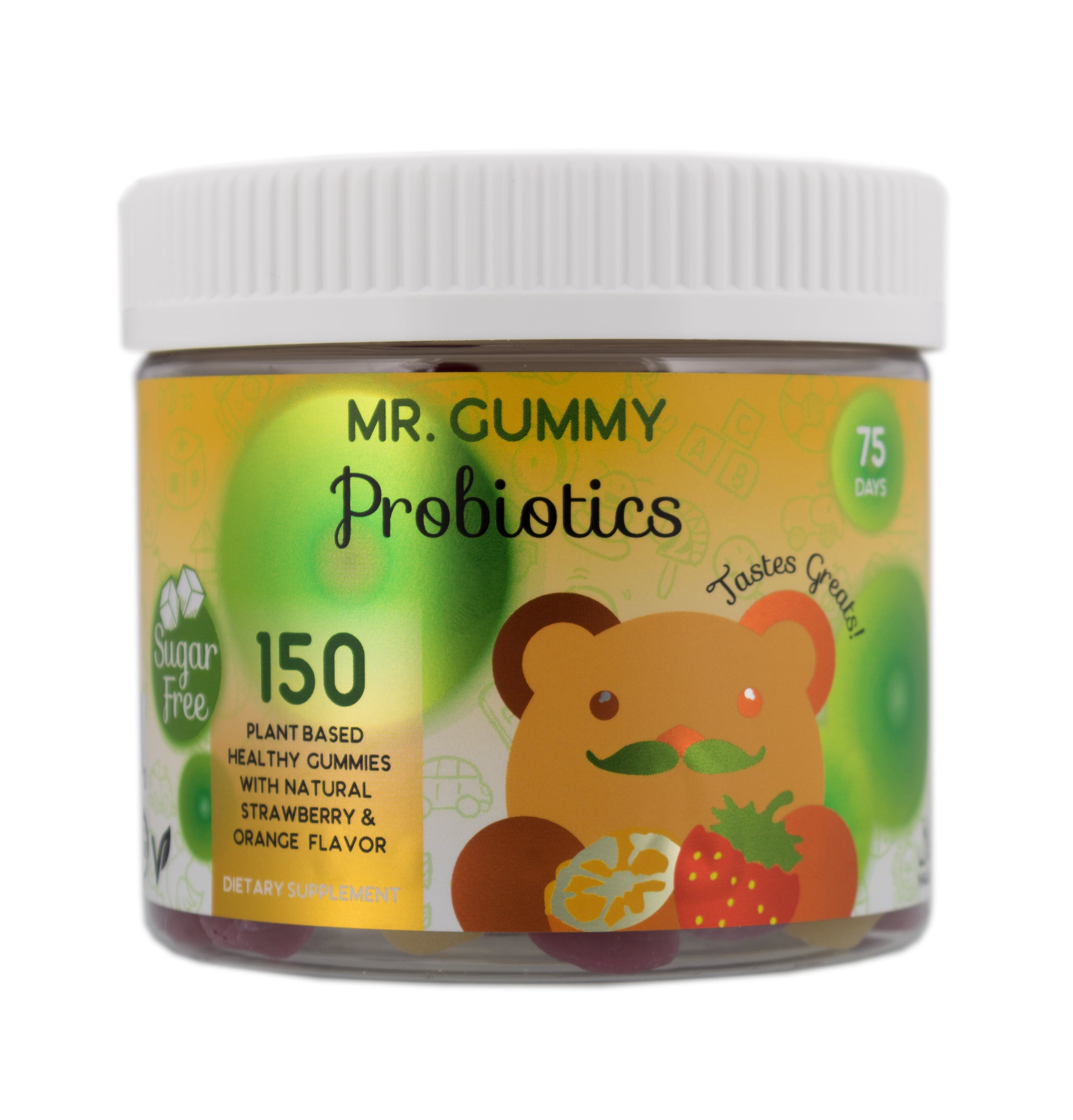 Mr Gummy Vitamins Sugar Free Probiotic Gummies Delicious Orange