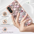 thumbnail image 3 of Nalacover for Samsung Galaxy A14 5G Slim Case, Fish Scale Marble Pattern Soft TPU Shockproof Lens Protection Cover for Women Girls, Compatible with MagSafe Wireless Charging Case,Pink Scales, 3 of 5
