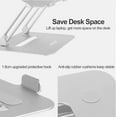 thumbnail image 3 of Adjustable Laptop Stand Ergonomic with Rotating Base Foldable & Portable Laptop Riser Compatible with MacBook Dell HP Lenovo and Other Laptops (Silver), 3 of 9