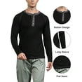 thumbnail image 4 of Hanerdun Men Casual T-Shirts Male Crew Neck Long Sleeve T-Shirt White M, 4 of 5