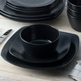 thumbnail image 4 of Noritake Colorscapes BoB Swirl (Black on Black) 12-Piece Square Dinnerware Set, Service for 4, 4 of 7