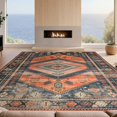 thumbnail image 2 of Design&I 8'x10' Ultra Soft Area Rug, Vintage Boho Kilim Stripe Border Potbelly Burning Sector None Fluffy Washable Non Shedding for Bedroom Living Room Under Sectional, 2 of 7