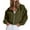 Army Green, variant on APEXFWDT Women's Zip Up Cropped Sweatshirt Jacket Athletic Light Fleece Casual Hoodie for Active Wear,L,Army Green