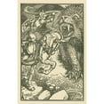 thumbnail image 2 of Henry Justice Ford 17x24 Black Ornate Framed Double Matted Museum Art Print Titled: The Princess Charges the Lion. (1901), 2 of 5