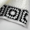 thumbnail image 6 of Kakii Men's Crochet Knit Button Down Shirt Short Sleeve Sheer Collared Beach Shirt Top, 6 of 9