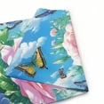 thumbnail image 6 of PHYHOO  Hello Spring Summer Garden Flag Double Sided Vertical, Burlap Small Butterfly Rose Floral Welcome Garden Yard House Flags Outside Outdoor House Spring Decoration White, 6 of 6