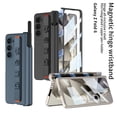 thumbnail image 2 of Case Compatible Samsung Galaxy Z Fold 6 5G, Case with Magnetic Hinge Protection & Wristband & S Pen Holder & Screen Protector Shockproof PC Frame Full Body Protective Cases Cover, Titaniumgray, 2 of 8