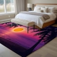thumbnail image 4 of Large Area Rugs for Living Room Bedroom, Purple Orange Beach 8'x10' Rug Carpet Runner Indoor Outdoor, Ocean Coastal Summer Tropical Coconut Tree Palm Non Slip Floor Mats Rug for Kitchen, Patio, 4 of 8