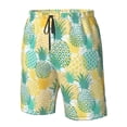 thumbnail image 6 of Uemuo Pineapples1 Pattern Men's Swim Trunks Hawaiian Beach Bathing Suit Swimsuits Beach Quick-Dry Shorts with Pockets-, 6 of 9