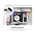 thumbnail image 6 of NZXT Kraken Elite RGB 280mm - RL-KR28E-W1 - RGB AIO CPU Liquid Cooler - Customizable LCD Display - 2 x F140RGB Core Fans Radiator Fans White LGA 1851 / 1700 / AM5 Compatible, 6 of 8