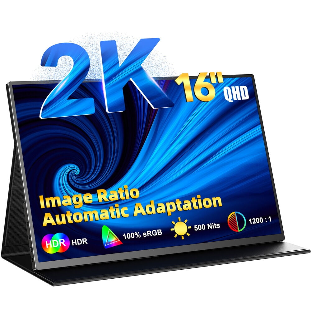 16" USBC Monitor 2560*1600 2K Portable Monitor Gaming Monitor HDMI