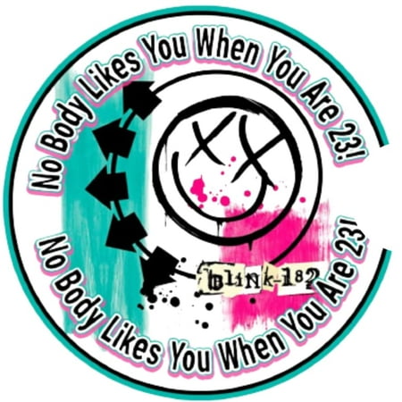 

Nobody Likes You When Youre 23 Blink 182 Ceramic Car Coaster Set 2.56 (2 Pack)