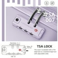 thumbnail image 3 of S-HOME 6 Piece Luggage Set with Duffel Bags in Multicolor Hardside Expandable Suitcases with Spinner Wheels TSA Lock，Lavender, 3 of 5