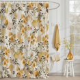 thumbnail image 3 of Shower Curtain Orange Flowers Shower Curtains for Bathroom Decor, Waterproof Polyester Shower Curtain Set with Hooks, Small Stall Size 36" x 72" Watercolor Wildflowers, 3 of 9
