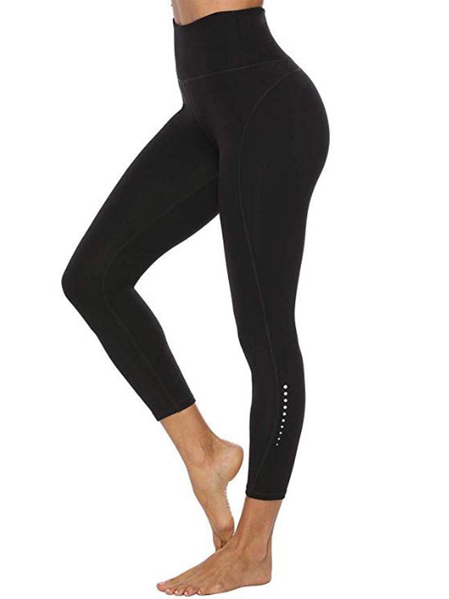 Tsmile Women High Waist Tummy Control Yoga Pocket Shorts Stretchy Quick Dry Training Running Athletic Pants 