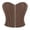 Coffee, variant on Strapless Corset Tops for Women Lace Up Overbust Boned Bustiers Going out Crop Bandeau Tube Top