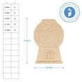 thumbnail image 2 of Vintage Gumball Machine Wood Cutouts 12-inch, 1/8 inch Thick, Pack of 3 Valentines Crafts for Gifts and Girls® D®cor, by Woodpeckers®, 2 of 5