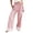 Pink, variant on Womens Flowy Wide Leg Pants Casual Trousers Lace Trim High Waist Comfortable Loungewear Stretchy Everyday Wear for Women Size One Size