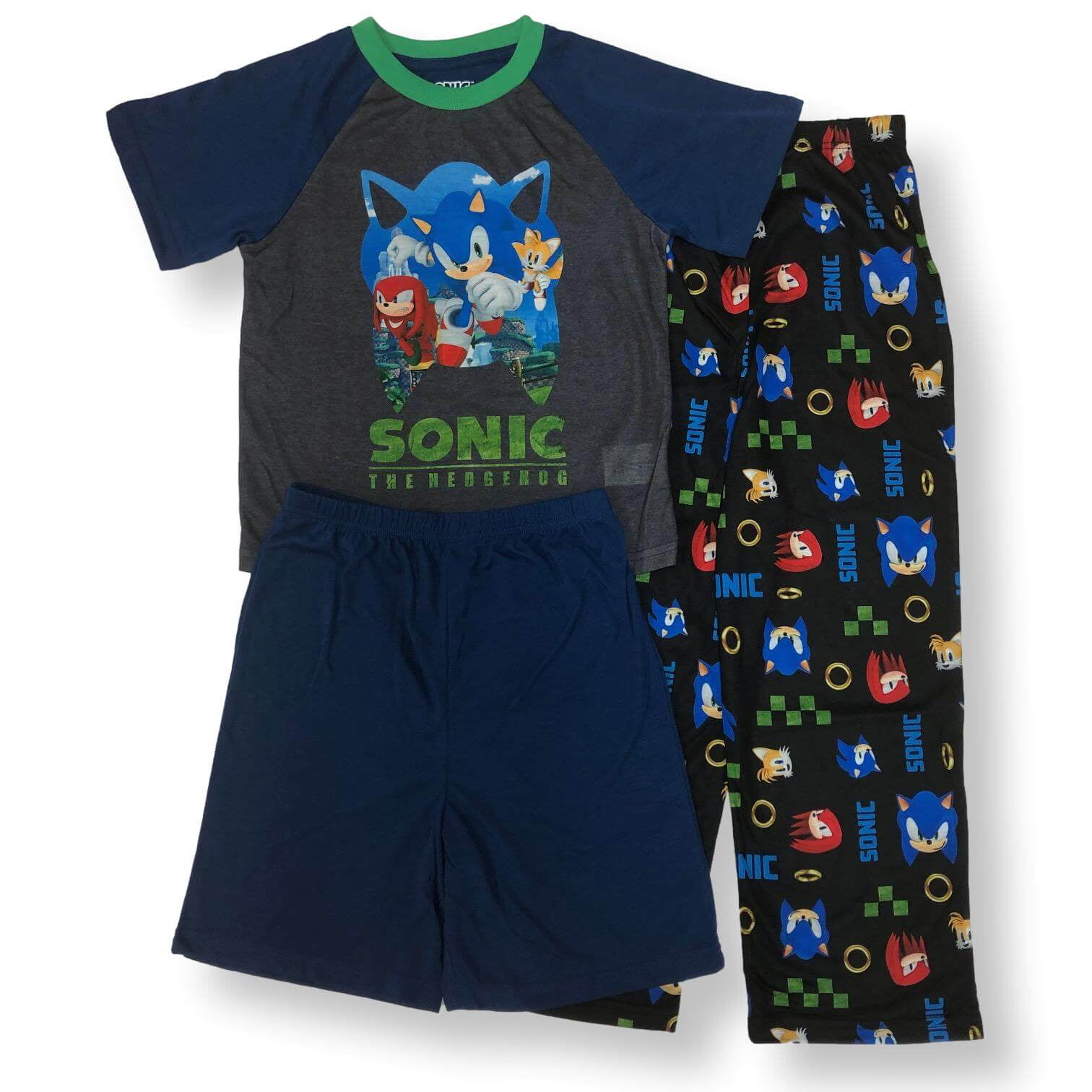 Sonic The Hedgehog Sonic The Hedgehog Boys Two Piece Long Sleeve Shirt ...