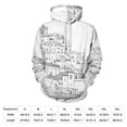 thumbnail image 4 of POBUDS Hoodie, Regular Fit Sporty Pullover Hooded Sweatshirt for Men Women Cinque Terre Italy Town XL, 4 of 6