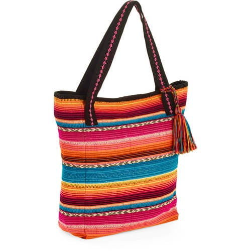 No Boundaries Women's woven Tote - Walmart.com