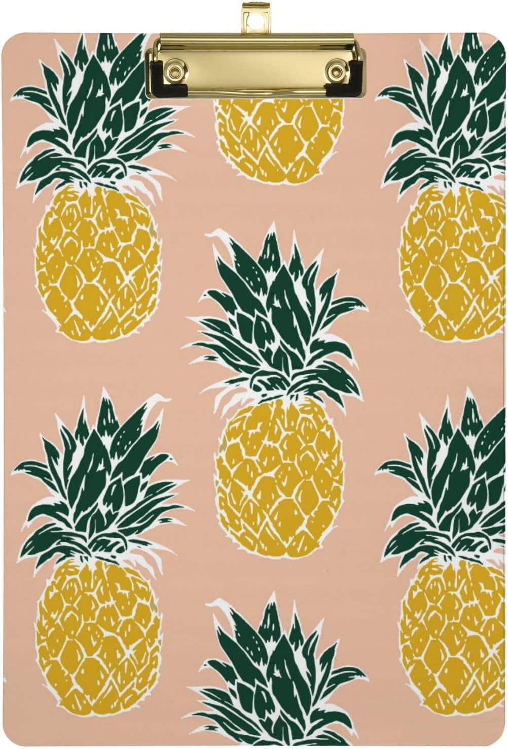 FMSHPON Pineapples Pattern Clipboard Hardboard Wood Nursing Clip Board