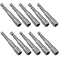thumbnail image 4 of 10 Pcs 1/4 Inch Hex Magnetic Power Hex Nut Driver Magnetic Extension Socket Drill Bit Set, Quick Change Socket Nut Impact Driver for Electric Drill, 4 of 5
