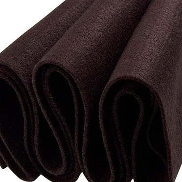 FabricLA Acrylic Felt Fabric - 72" Inch Wide 1.6mm Thick Felt by The Yard - Use Felt Sheets for Sewing, Cushion and Padding, DIY Arts & Crafts - Brown, Half Yard