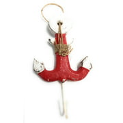 Anchor Hanger 6" - Coastal Red Decorative Accent | #ata1800815r