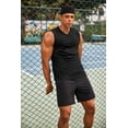 thumbnail image 4 of COOFANDY Mens Gym Workout Tank Tops Sleeveless V Neck T Shirts 3 Pack Muscle Basketball Tee Shirt, 4 of 10